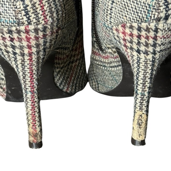 Diba Steampunk Ankle Boots Womens 8.5 Tartan Plaid Victorian Button Stiletto - Picture 6 of 9